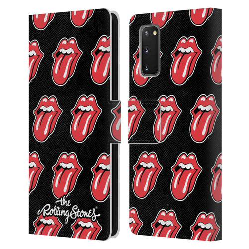 The Rolling Stones Licks Collection Tongue Classic Pattern Leather Book Wallet Case Cover For Samsung Galaxy S20 / S20 5G