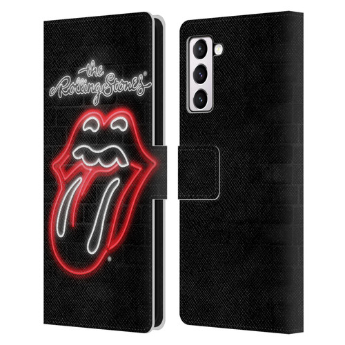 The Rolling Stones Licks Collection Neon Leather Book Wallet Case Cover For Samsung Galaxy S21+ 5G