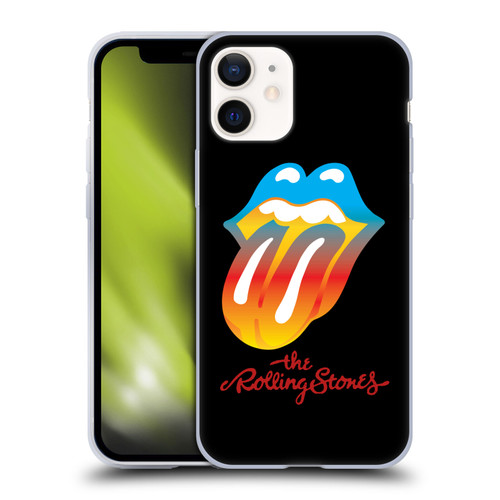 The Rolling Stones Graphics Rainbow Tongue Soft Gel Case for Apple iPhone 12 Mini