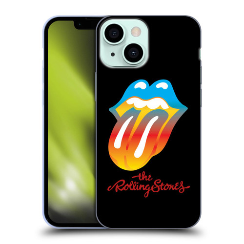 The Rolling Stones Graphics Rainbow Tongue Soft Gel Case for Apple iPhone 13 Mini