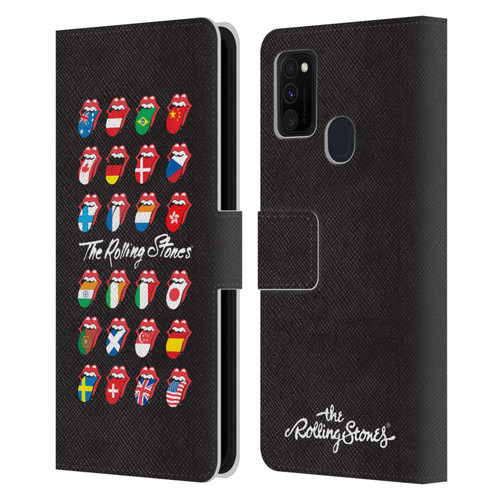 The Rolling Stones Licks Collection Flag Poster Leather Book Wallet Case Cover For Samsung Galaxy M30s (2019)/M21 (2020)
