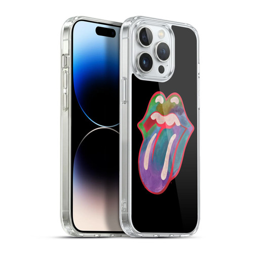 The Rolling Stones Graphics Watercolour Tongue Soft Gel Case for Apple iPhone 13 Pro Max