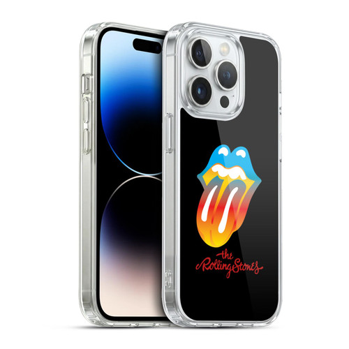 The Rolling Stones Graphics Rainbow Tongue Soft Gel Case for Apple iPhone 13 Pro