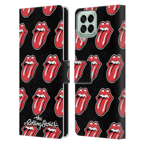 The Rolling Stones Licks Collection Tongue Classic Pattern Leather Book Wallet Case Cover For Samsung Galaxy M33 (2022)
