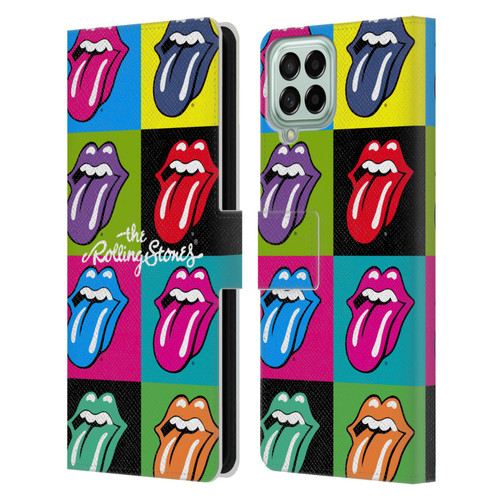 The Rolling Stones Licks Collection Pop Art 1 Leather Book Wallet Case Cover For Samsung Galaxy M33 (2022)