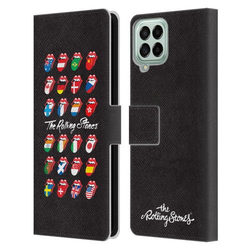 The Rolling Stones Licks Collection Flag Poster Leather Book Wallet Case Cover For Samsung Galaxy M33 (2022)