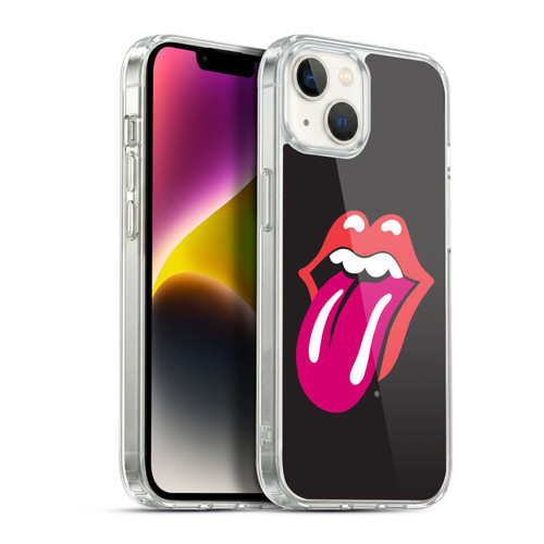 The Rolling Stones Graphics Pink Tongue Soft Gel Case for Apple iPhone 14 Plus
