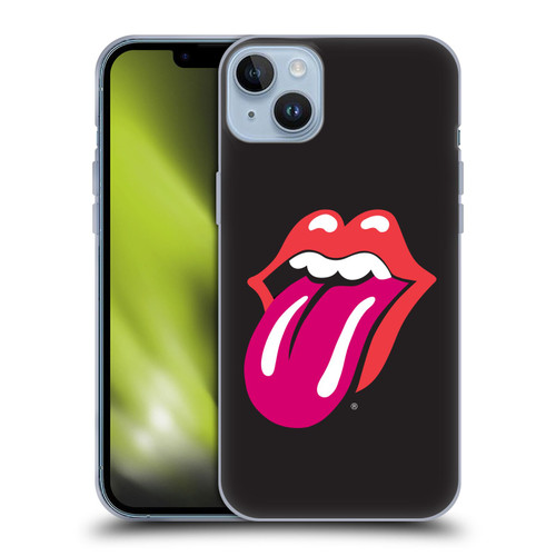 The Rolling Stones Graphics Pink Tongue Soft Gel Case for Apple iPhone 14 Plus