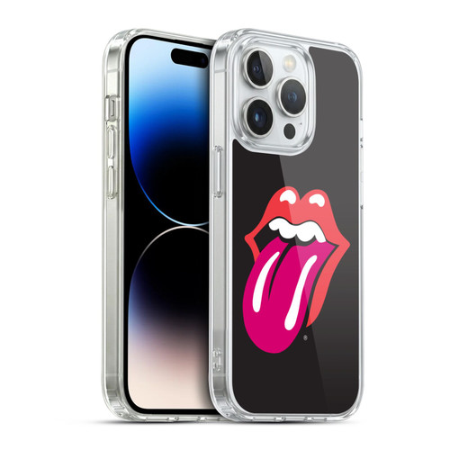 The Rolling Stones Graphics Pink Tongue Soft Gel Case for Apple iPhone 14 Pro