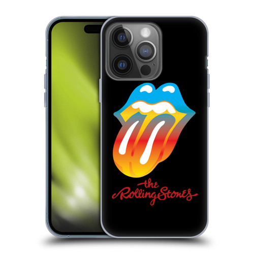 The Rolling Stones Graphics Rainbow Tongue Soft Gel Case for Apple iPhone 14 Pro