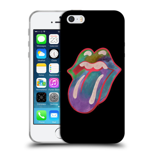 The Rolling Stones Graphics Watercolour Tongue Soft Gel Case for Apple iPhone 5 / 5s / iPhone SE 2016