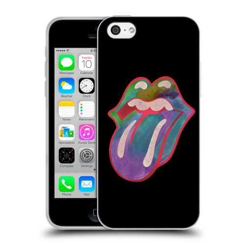 The Rolling Stones Graphics Watercolour Tongue Soft Gel Case for Apple iPhone 5c