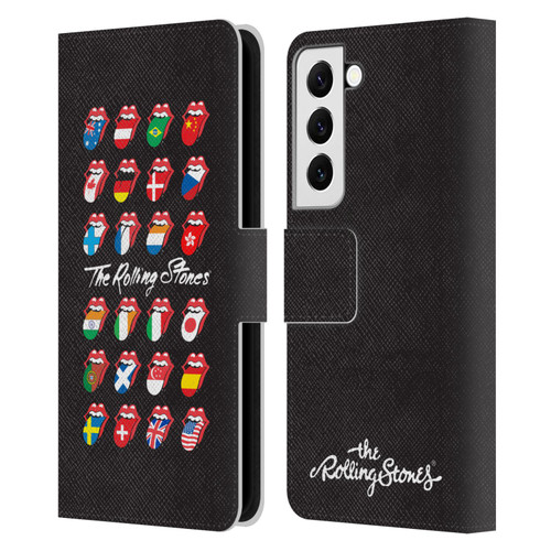 The Rolling Stones Licks Collection Flag Poster Leather Book Wallet Case Cover For Samsung Galaxy S22 5G
