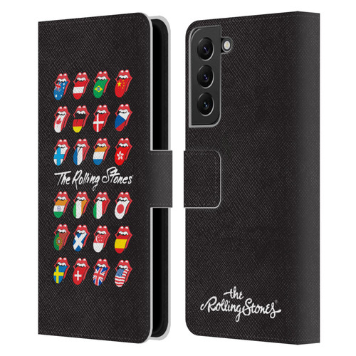 The Rolling Stones Licks Collection Flag Poster Leather Book Wallet Case Cover For Samsung Galaxy S22+ 5G