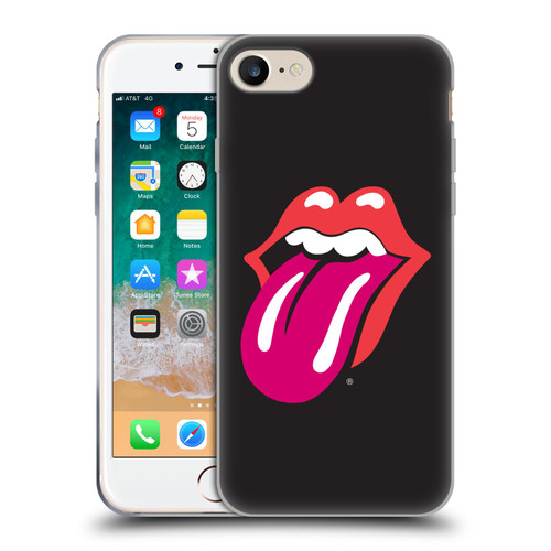 The Rolling Stones Graphics Pink Tongue Soft Gel Case for Apple iPhone 7 / 8 / SE 2020 & 2022