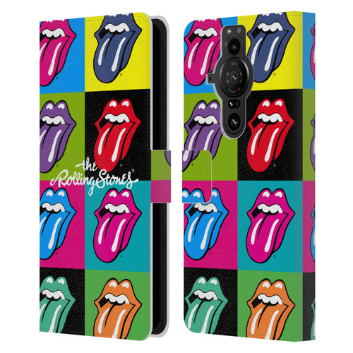 The Rolling Stones Licks Collection Pop Art 1 Leather Book Wallet Case Cover For Sony Xperia Pro-I