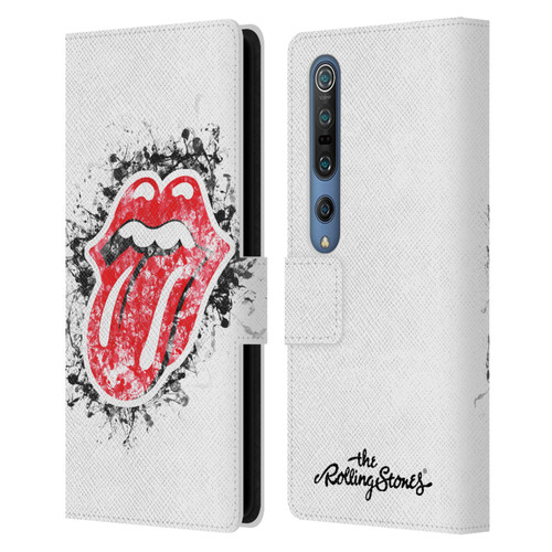 The Rolling Stones Licks Collection Distressed Look Tongue Leather Book Wallet Case Cover For Xiaomi Mi 10 5G / Mi 10 Pro 5G