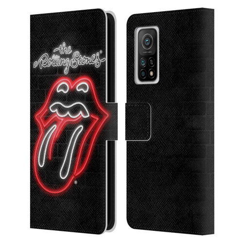 The Rolling Stones Licks Collection Neon Leather Book Wallet Case Cover For Xiaomi Mi 10T 5G