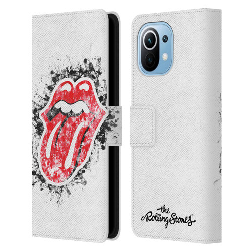 The Rolling Stones Licks Collection Distressed Look Tongue Leather Book Wallet Case Cover For Xiaomi Mi 11