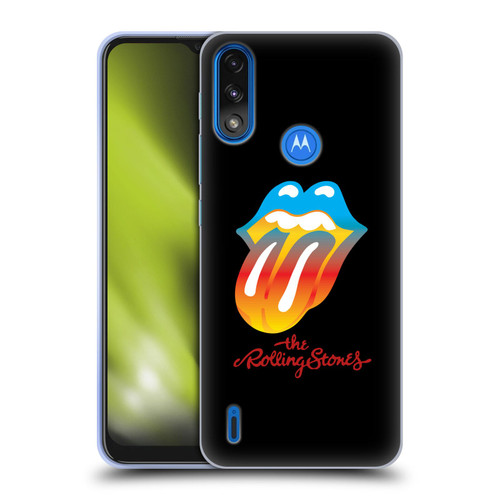The Rolling Stones Graphics Rainbow Tongue Soft Gel Case for Motorola Moto E7 Power / Moto E7i Power