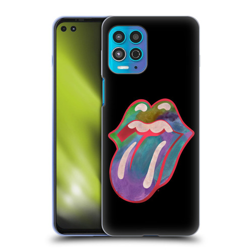 The Rolling Stones Graphics Watercolour Tongue Soft Gel Case for Motorola Moto G100