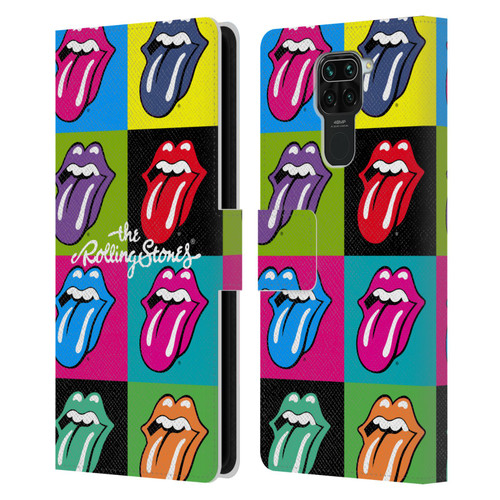 The Rolling Stones Licks Collection Pop Art 1 Leather Book Wallet Case Cover For Xiaomi Redmi Note 9 / Redmi 10X 4G
