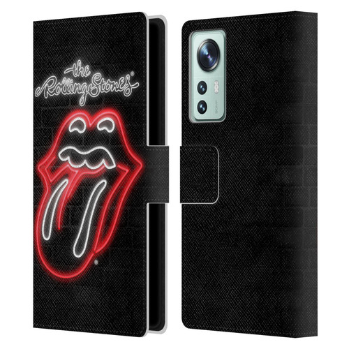 The Rolling Stones Licks Collection Neon Leather Book Wallet Case Cover For Xiaomi 12