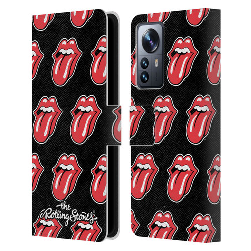 The Rolling Stones Licks Collection Tongue Classic Pattern Leather Book Wallet Case Cover For Xiaomi 12 Pro