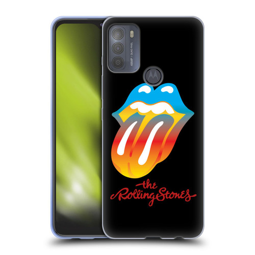 The Rolling Stones Graphics Rainbow Tongue Soft Gel Case for Motorola Moto G50