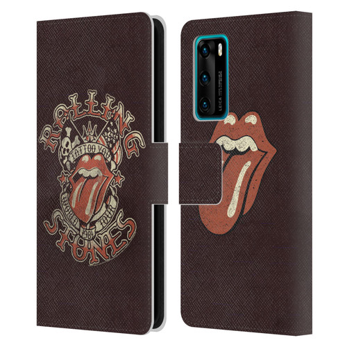 The Rolling Stones Tours Tattoo You 1981 Leather Book Wallet Case Cover For Huawei P40 5G