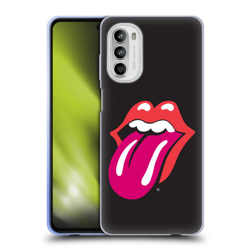 The Rolling Stones Graphics Pink Tongue Soft Gel Case for Motorola Moto G52