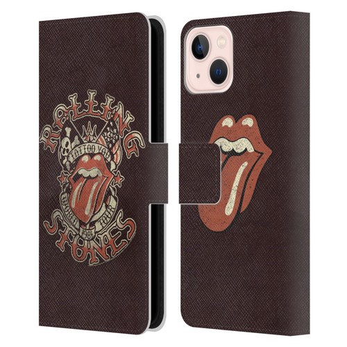 The Rolling Stones Tours Tattoo You 1981 Leather Book Wallet Case Cover For Apple iPhone 13