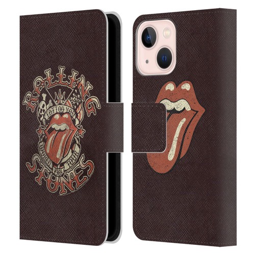 The Rolling Stones Tours Tattoo You 1981 Leather Book Wallet Case Cover For Apple iPhone 13 Mini