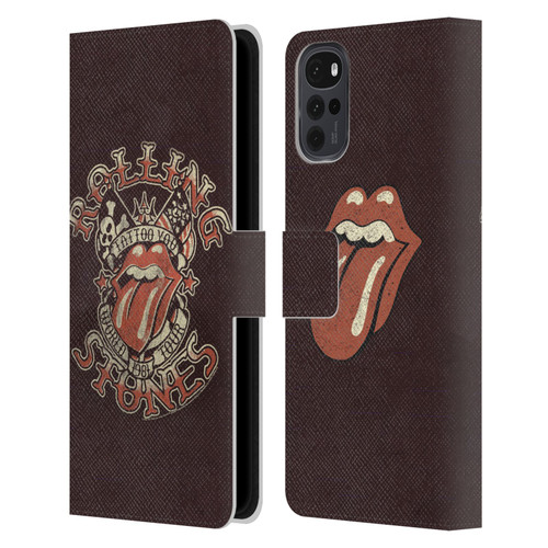 The Rolling Stones Tours Tattoo You 1981 Leather Book Wallet Case Cover For Motorola Moto G22