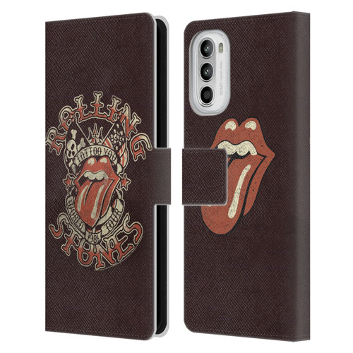 The Rolling Stones Tours Tattoo You 1981 Leather Book Wallet Case Cover For Motorola Moto G52