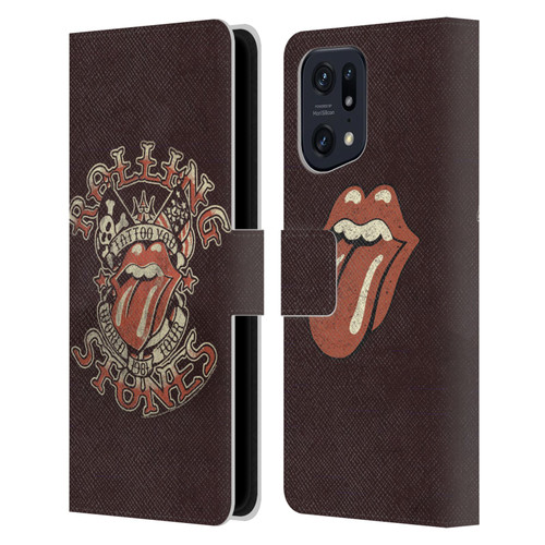 The Rolling Stones Tours Tattoo You 1981 Leather Book Wallet Case Cover For OPPO Find X5