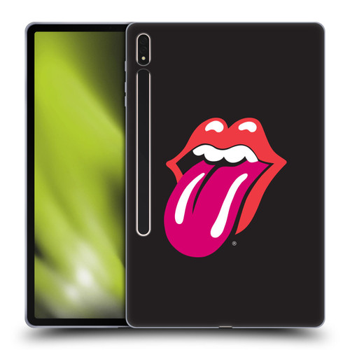 The Rolling Stones Graphics Pink Tongue Soft Gel Case for Samsung Galaxy Tab S8 Plus