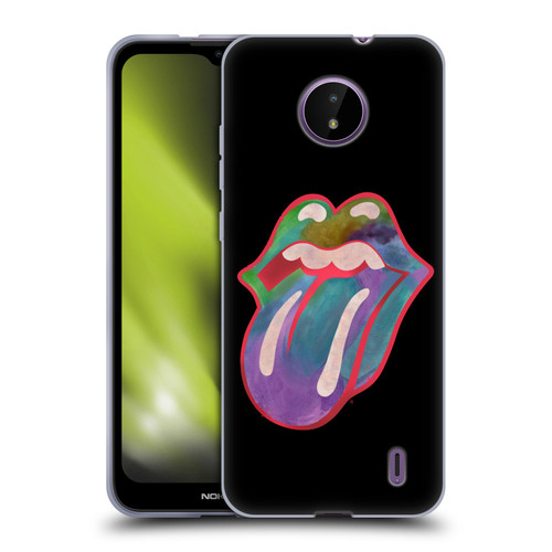 The Rolling Stones Graphics Watercolour Tongue Soft Gel Case for Nokia C10 / C20
