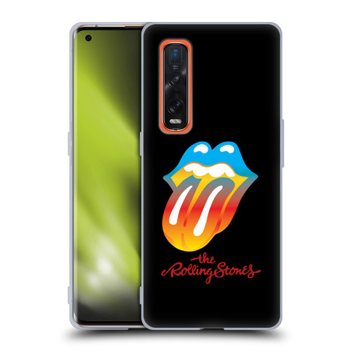 The Rolling Stones Graphics Rainbow Tongue Soft Gel Case for OPPO Find X2 Pro 5G