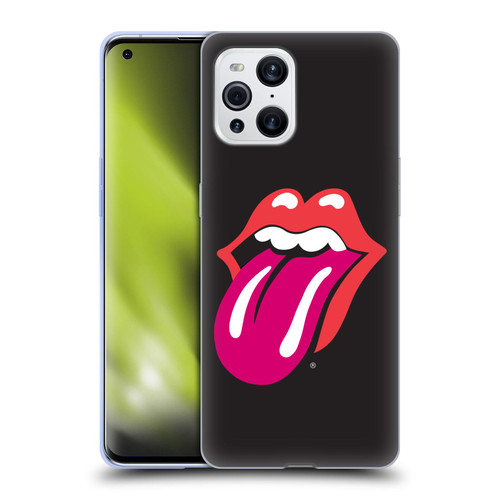 The Rolling Stones Graphics Pink Tongue Soft Gel Case for OPPO Find X3 / Pro