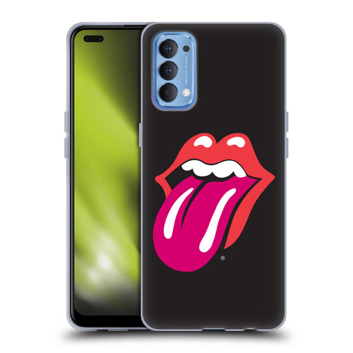 The Rolling Stones Graphics Pink Tongue Soft Gel Case for OPPO Reno 4 5G