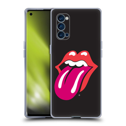 The Rolling Stones Graphics Pink Tongue Soft Gel Case for OPPO Reno 4 Pro 5G