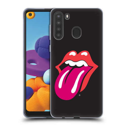 The Rolling Stones Graphics Pink Tongue Soft Gel Case for Samsung Galaxy A21 (2020)