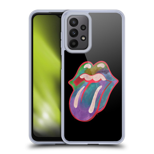 The Rolling Stones Graphics Watercolour Tongue Soft Gel Case for Samsung Galaxy A23 / 5G (2022)