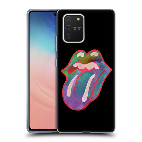 The Rolling Stones Graphics Watercolour Tongue Soft Gel Case for Samsung Galaxy S10 Lite