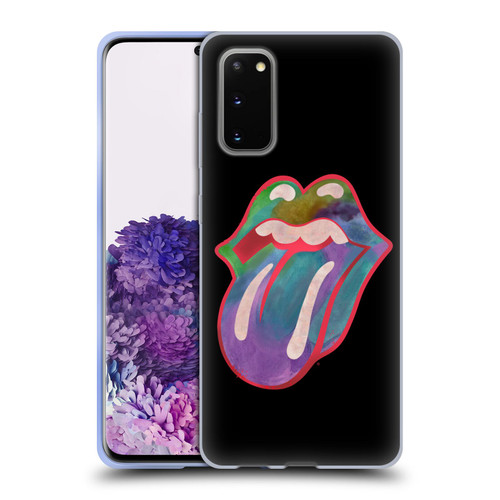 The Rolling Stones Graphics Watercolour Tongue Soft Gel Case for Samsung Galaxy S20 / S20 5G