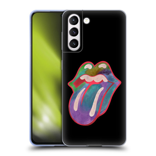 The Rolling Stones Graphics Watercolour Tongue Soft Gel Case for Samsung Galaxy S21 5G
