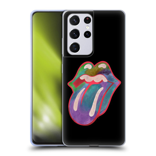 The Rolling Stones Graphics Watercolour Tongue Soft Gel Case for Samsung Galaxy S21 Ultra 5G