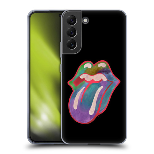 The Rolling Stones Graphics Watercolour Tongue Soft Gel Case for Samsung Galaxy S22+ 5G
