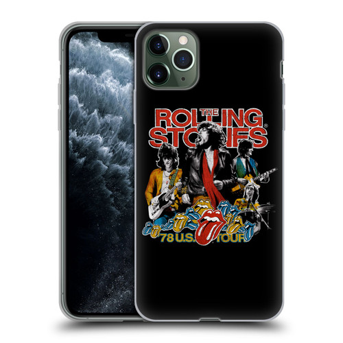 The Rolling Stones Key Art 78 US Tour Vintage Soft Gel Case for Apple iPhone 11 Pro Max